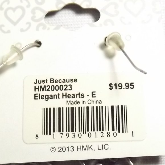 Just Because: Elegant Hearts Hallmark Gold Crown Collection Pierced Earrings - Picture 4 of 4